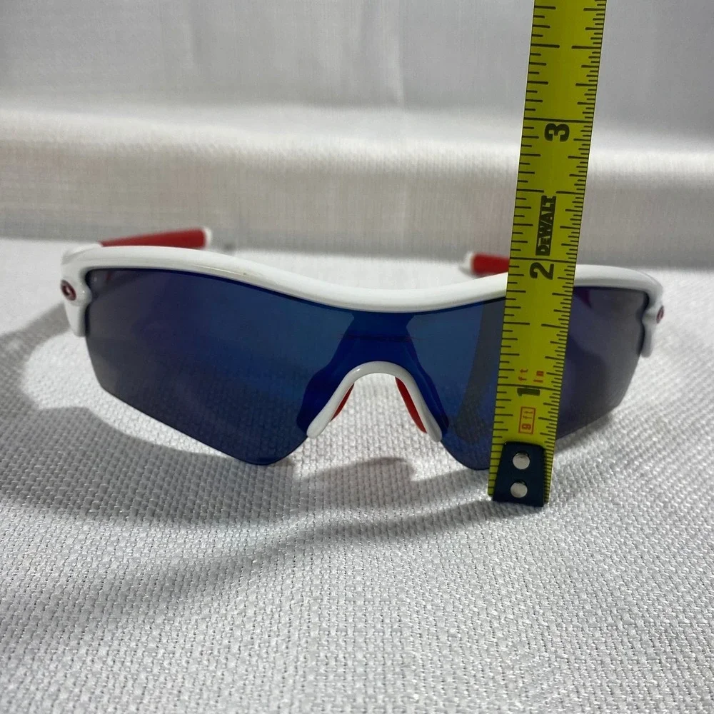 Oakley Radar Path Sunglasses White Red Blue Lens Sport Shield 09-6712